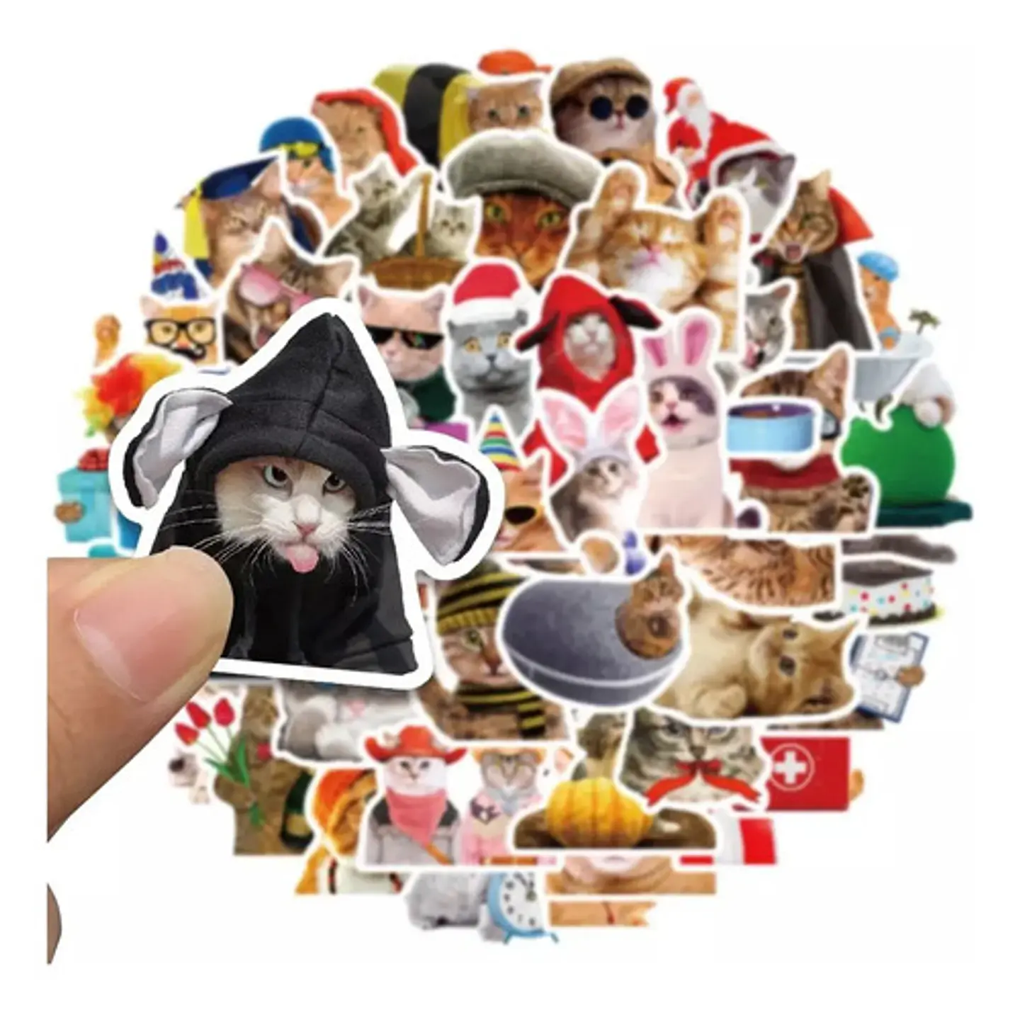 Gato Gatitos Kawaii - Set De 50 Stickers / Calcomanias 2