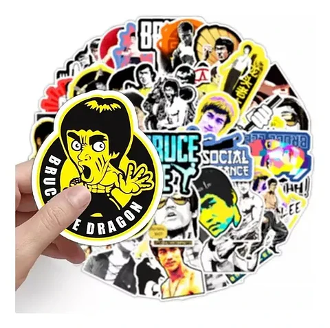 Bruce Lee - Set De 50 Stickers / Calcomanias / Pegatinas