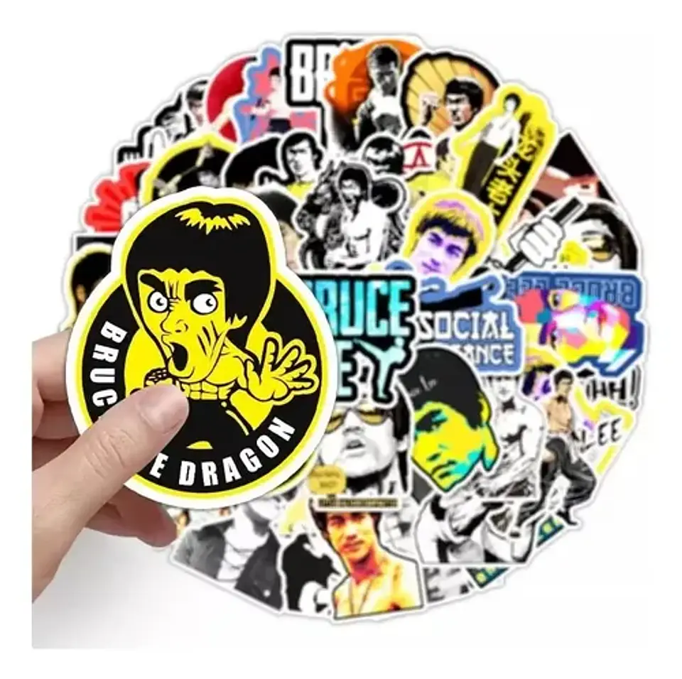 Bruce Lee - Set De 50 Stickers / Calcomanias / Pegatinas 2