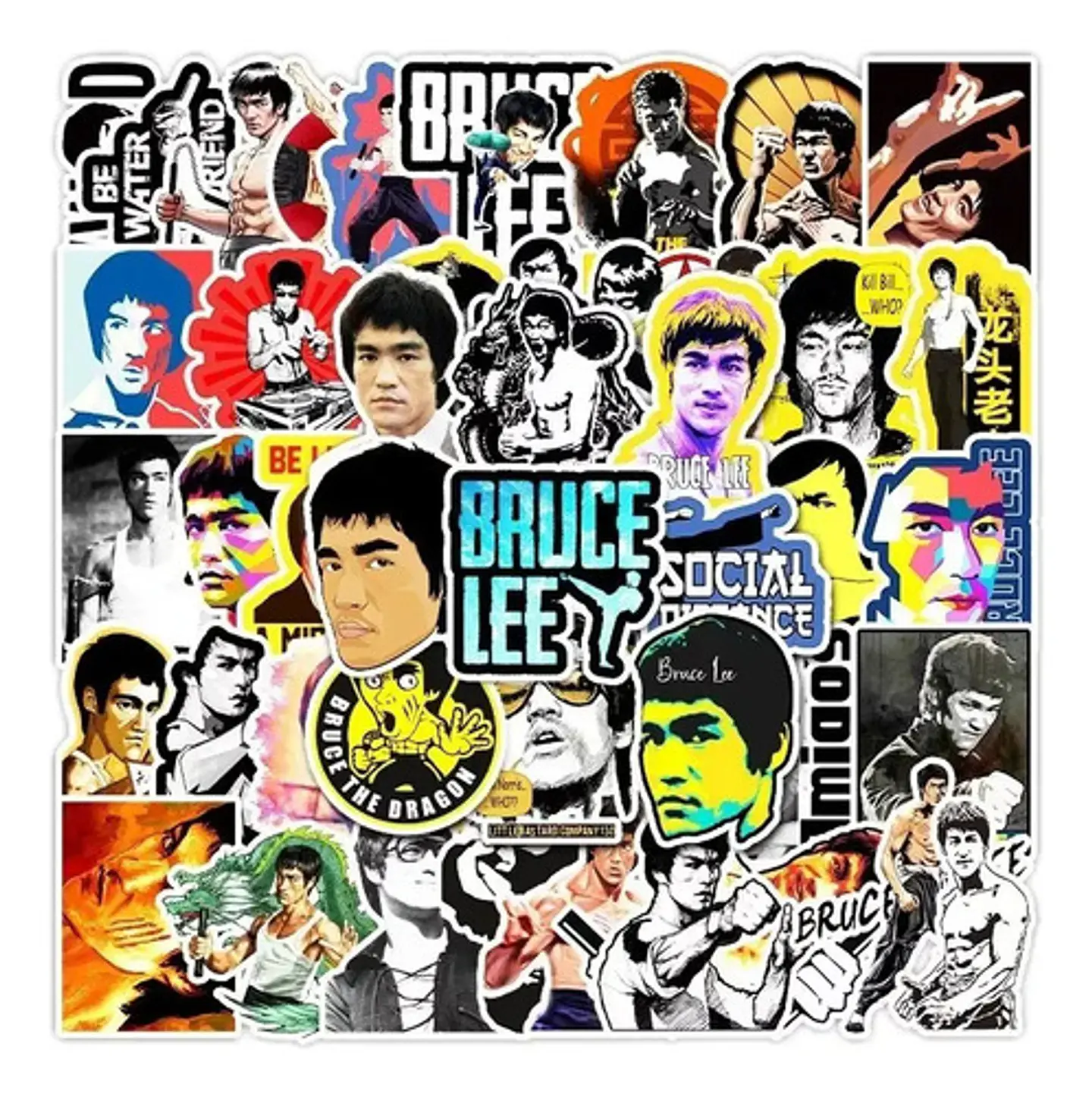 Bruce Lee - Set De 50 Stickers / Calcomanias / Pegatinas 4