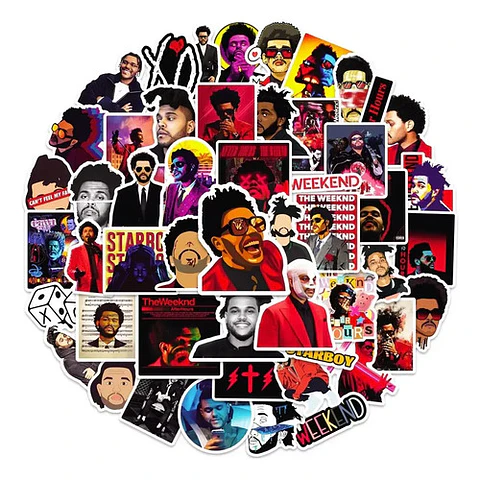 The Weeknd - Set De 50 Stickers / Calcomanias / Pegatinas