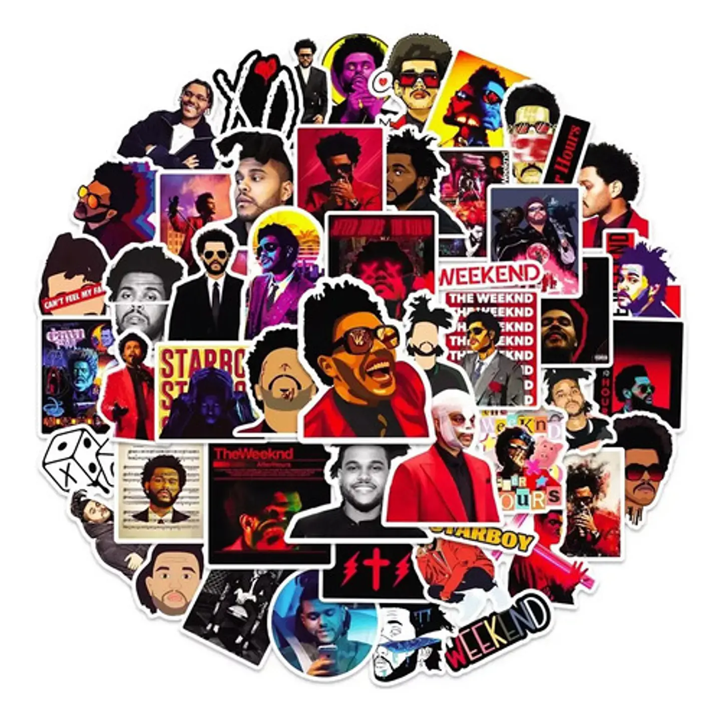 The Weeknd - Set De 50 Stickers / Calcomanias / Pegatinas 1