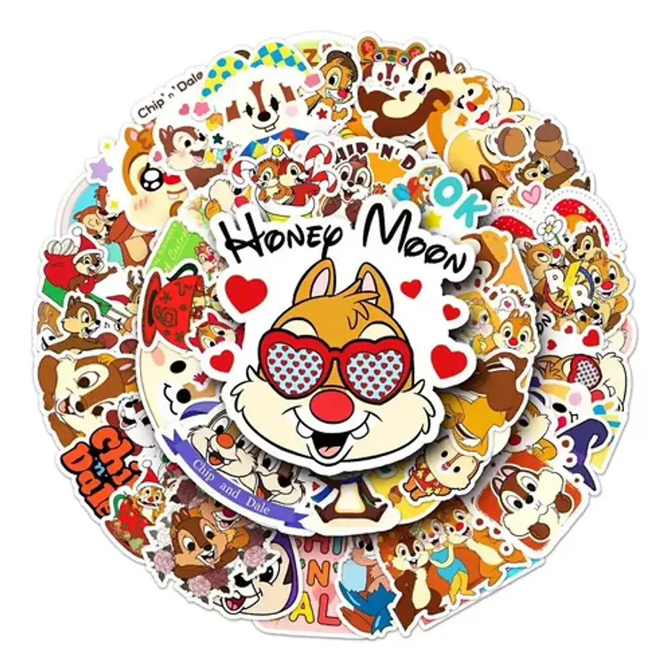 Chip 'n Dale - Set De 50 Stickers / Calcomanias / Pegatinas 1