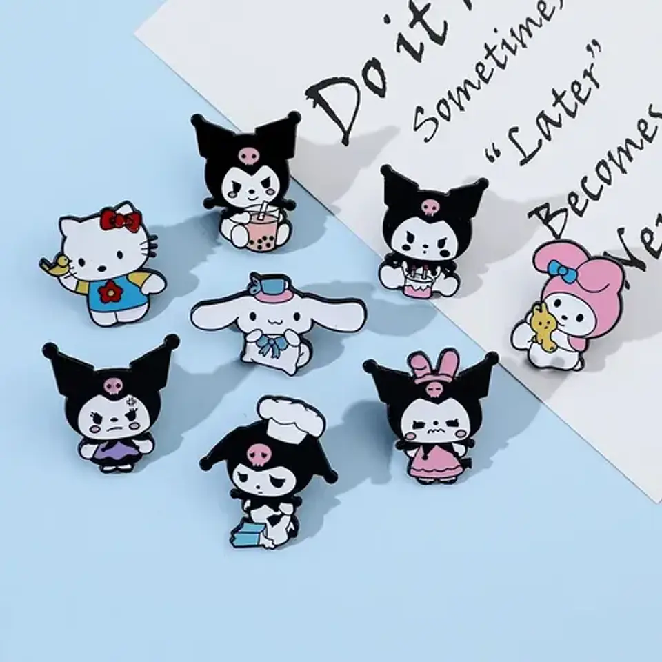 Pins Kuromi / Hello Kitty / (pines) Broches Metálicos 4