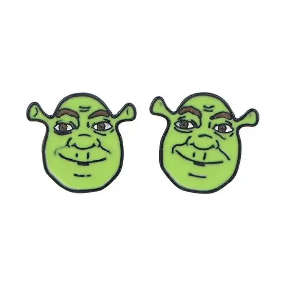 Aros Aretes Pendientes De Shrek / Acero Quirúrgico 1