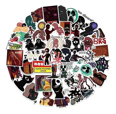 Roblox Doors - Set De 50 Stickers / Calcomanias / Pegatinas