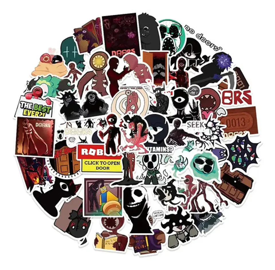 Roblox Doors - Set De 50 Stickers / Calcomanias / Pegatinas 1