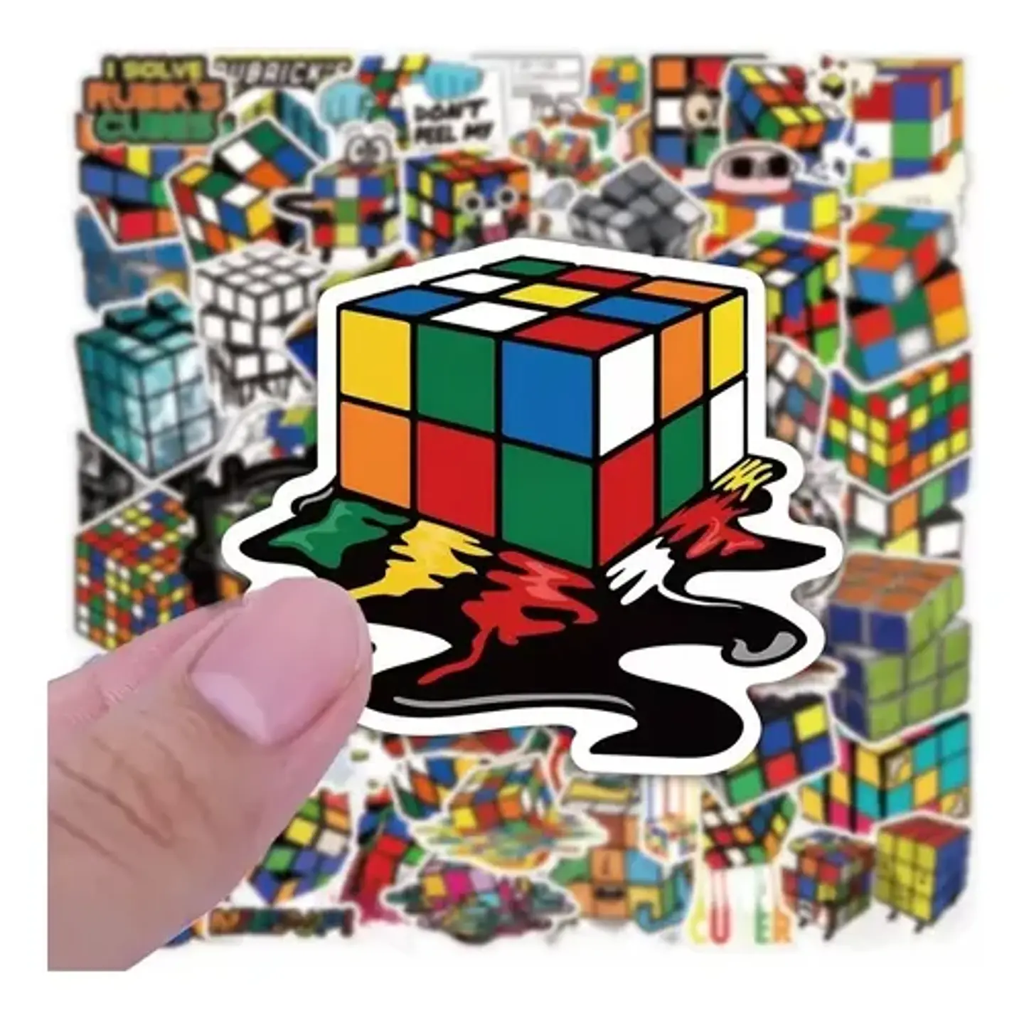 Cubo De Rubik - Set De 50 Stickers / Calcomanias / Pegatinas 2