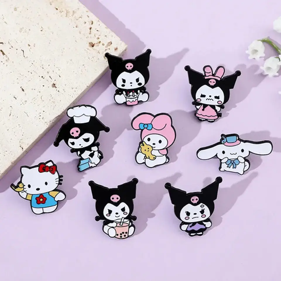 Pins De Kuromi / Hello Kitty / Broches Metálicos (pines) 3