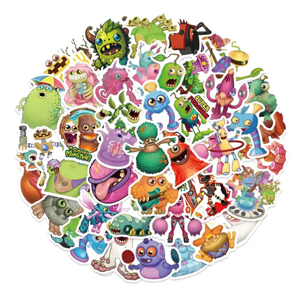 My Singing Monsters - Set De 50 Stickers / Calcomanias 1