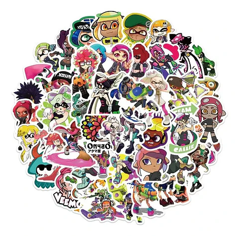 Splatoon - Set De 50 Stickers / Calcomanias / Pegatinas