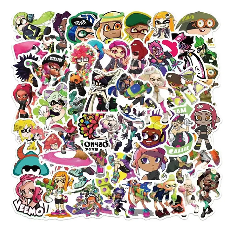 Splatoon - Set De 50 Stickers / Calcomanias / Pegatinas 3