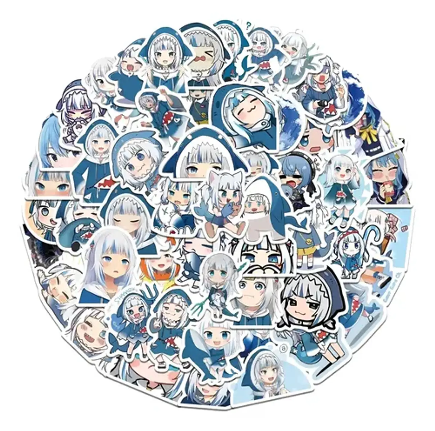 Gawr Gura - Set De 50 Stickers / Calcomanias / Pegatinas 1