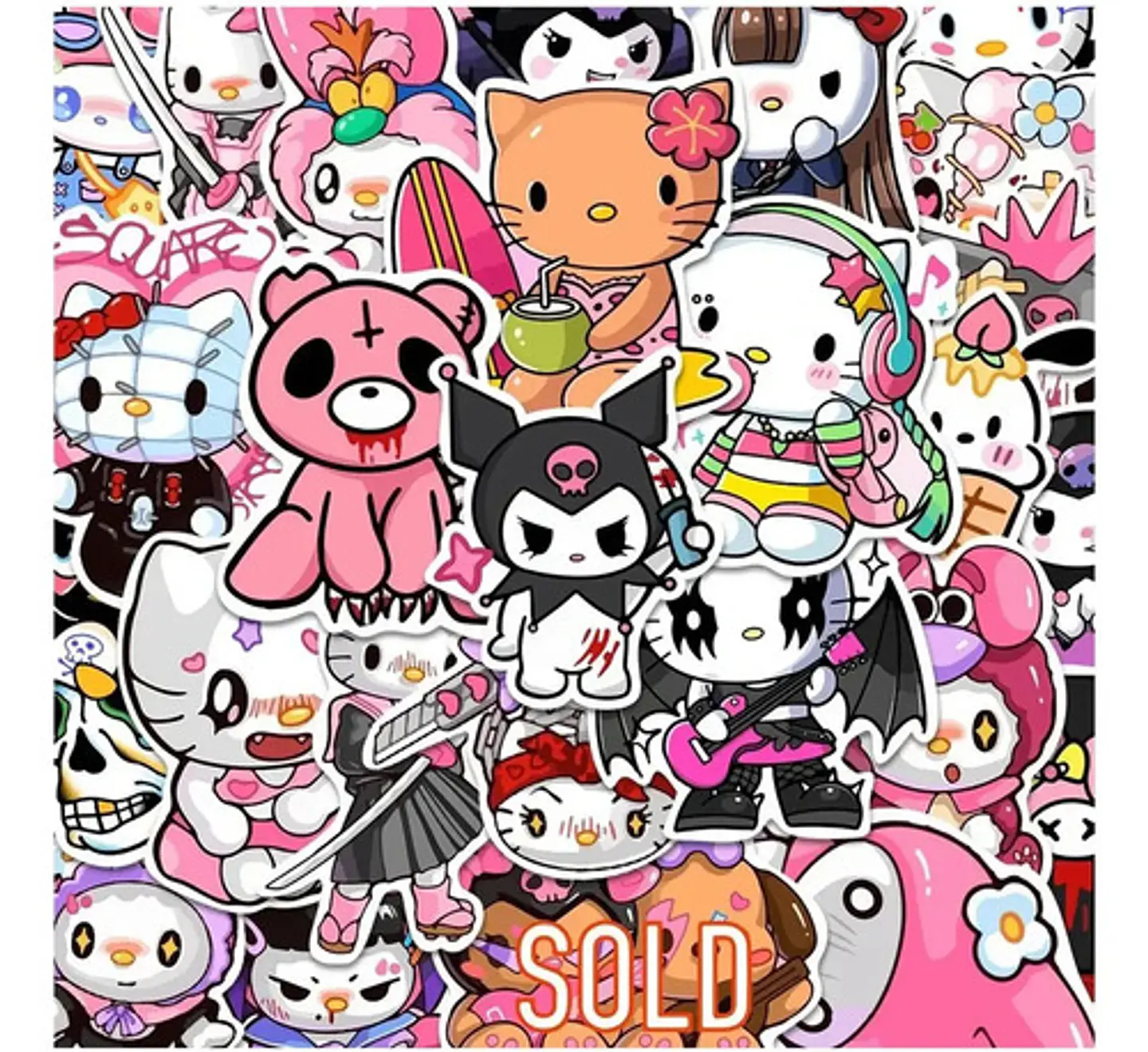 Mix Hello Kitty - Set 50 Stickers / Calcomanias / Pegatinas 10