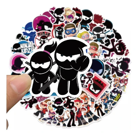 Ninja Kidz - Set De 50 Stickers / Calcomanias / Pegatinas