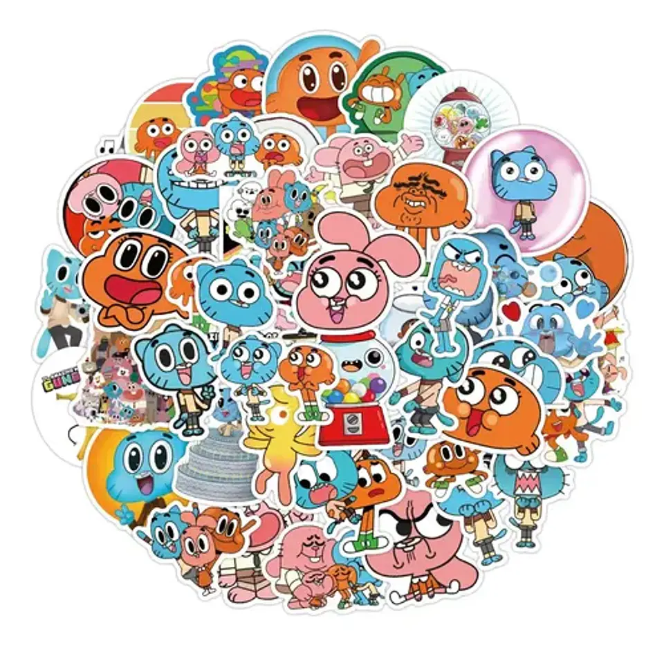 El Increíble Mundo De Gumball - Set 50 Stickers / Pegatinas 2