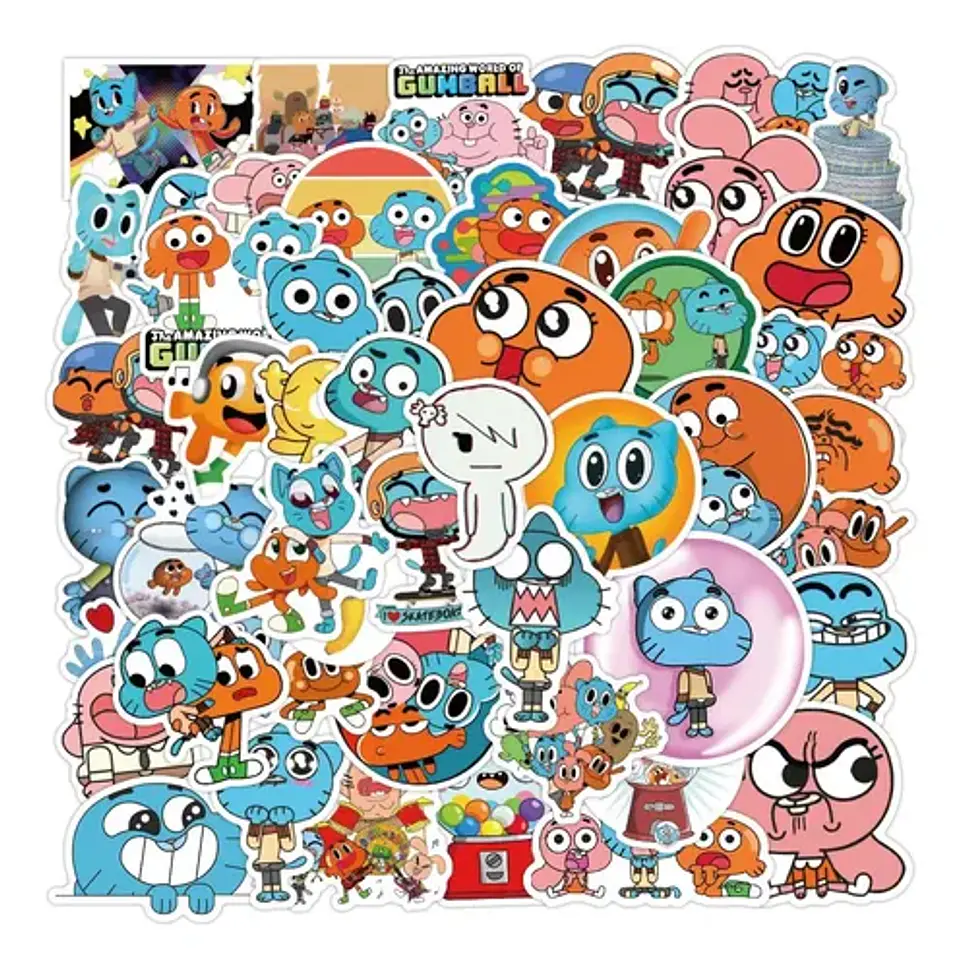 El Increíble Mundo De Gumball - Set 50 Stickers / Pegatinas 4
