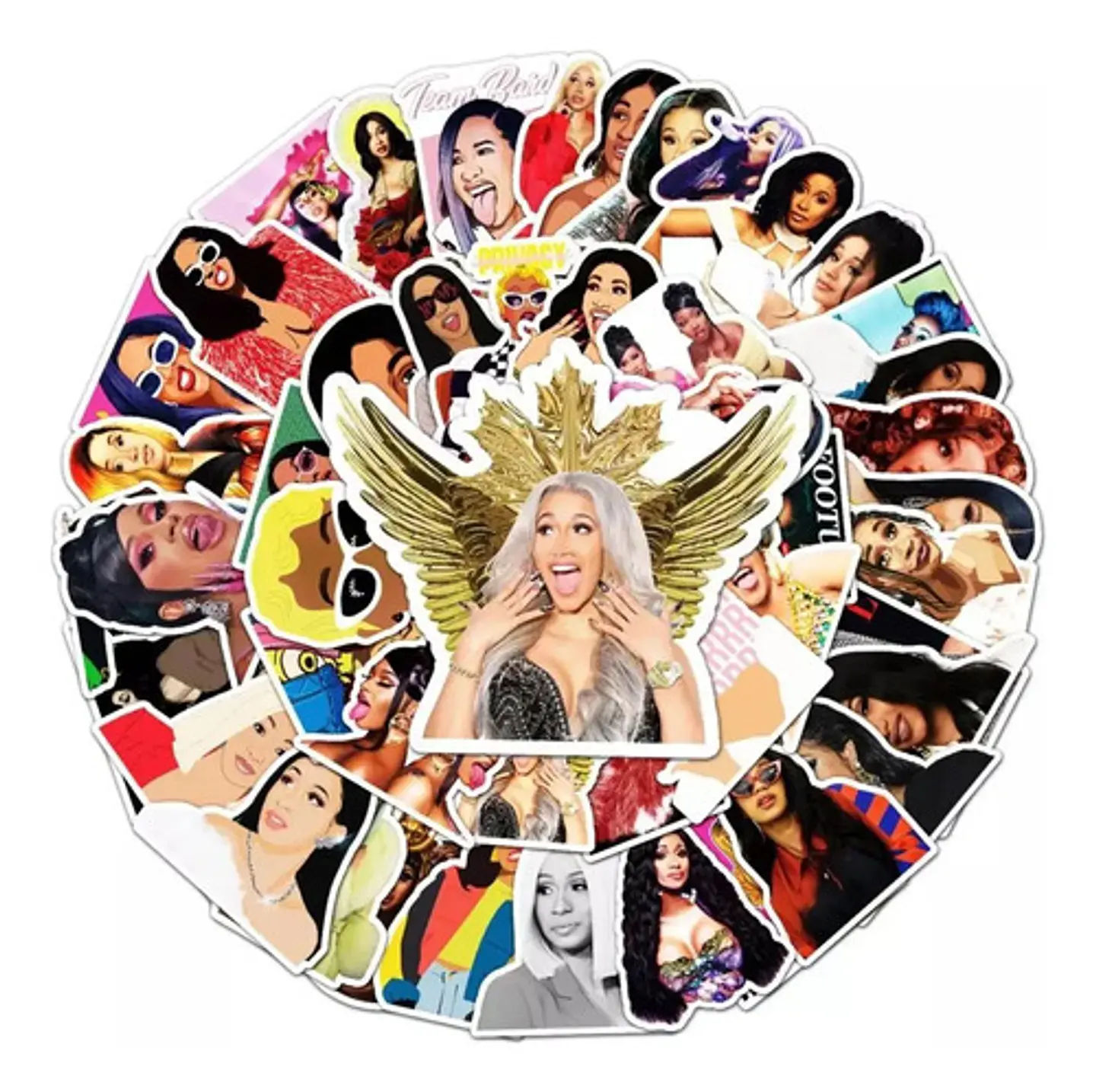 Cardi B - Set De 50 Stickers / Calcomanias / Pegatinas 1