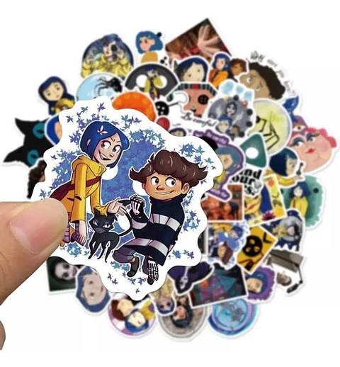 Coraline - Set De 50 Stickers / Calcomanias / Pegatinas