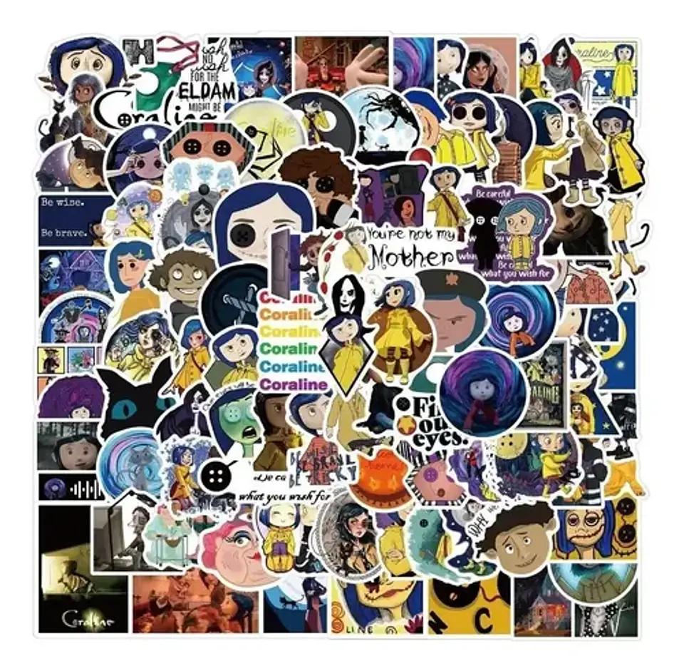 Coraline - Set De 50 Stickers / Calcomanias / Pegatinas 5