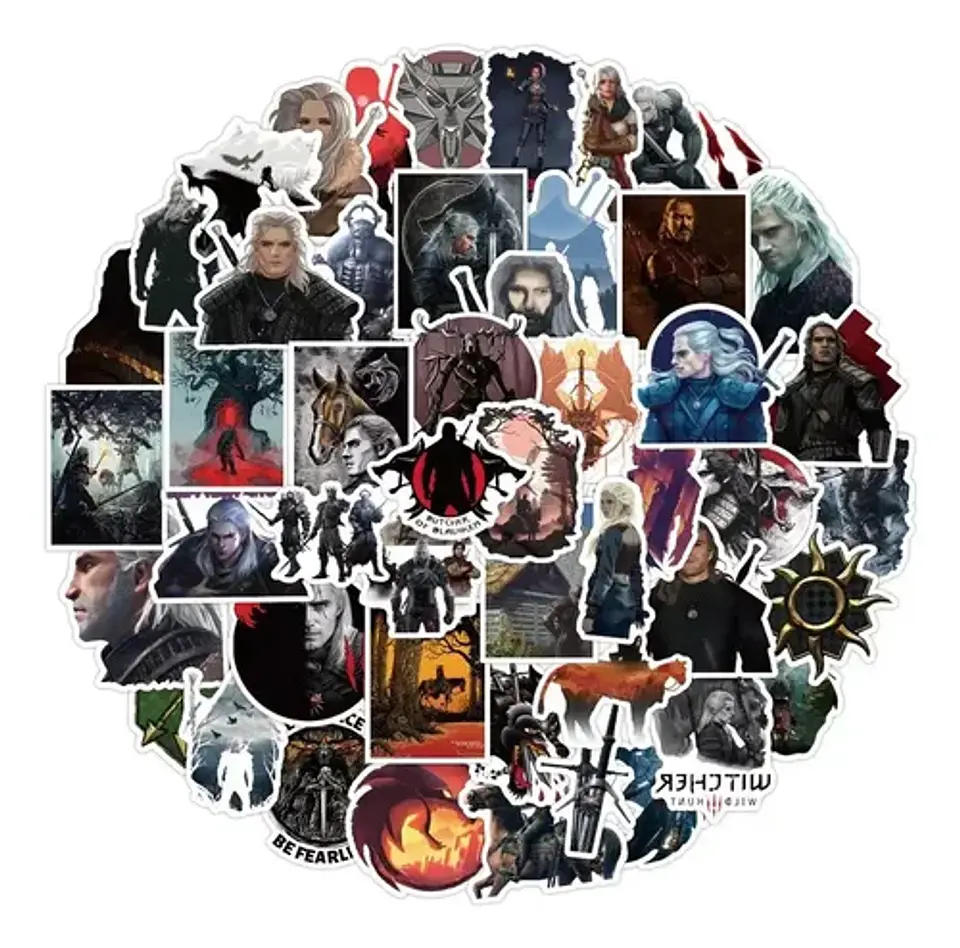 The Witcher - Set De 50 Stickers / Calcomanias / Pegatinas 1