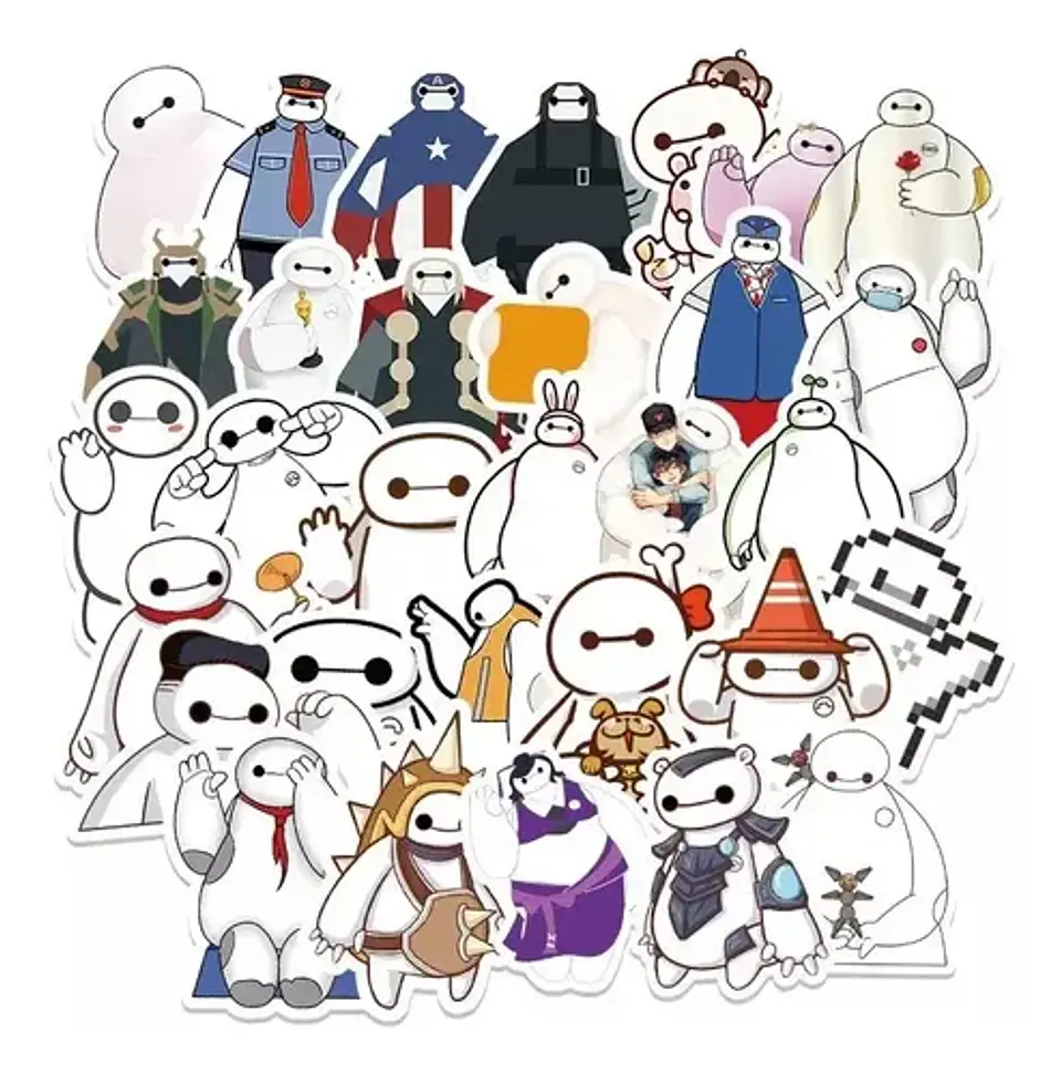 ¡baymax! - Set De 50 Stickers / Calcomanias / Pegatinas 6