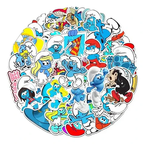 Los Pitufos - Set De 50 Stickers / Calcomanias / Pegatinas