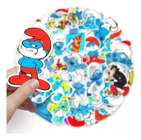 Los Pitufos - Set De 50 Stickers / Calcomanias / Pegatinas