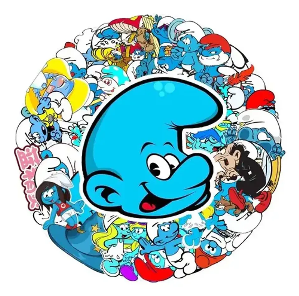 Los Pitufos - Set De 50 Stickers / Calcomanias / Pegatinas 3