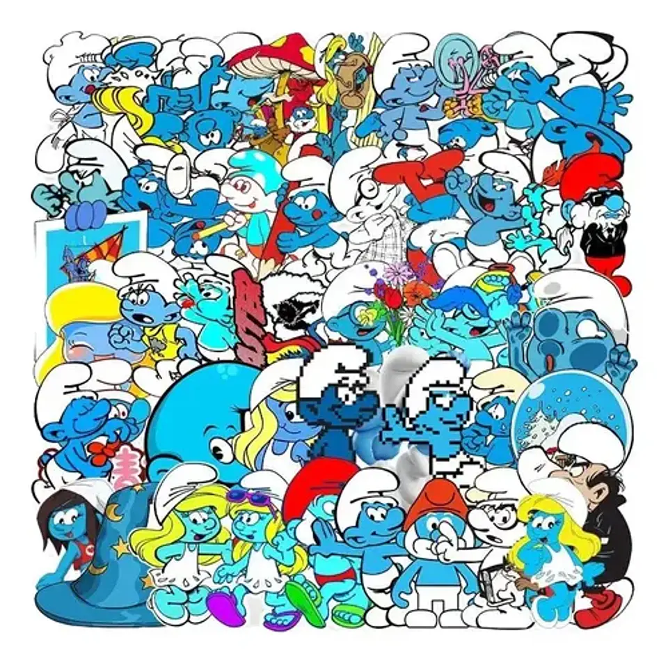 Los Pitufos - Set De 50 Stickers / Calcomanias / Pegatinas 5