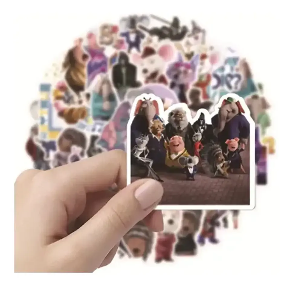 Sing - Set De 50 Stickers / Calcomanias / Pegatinas 2