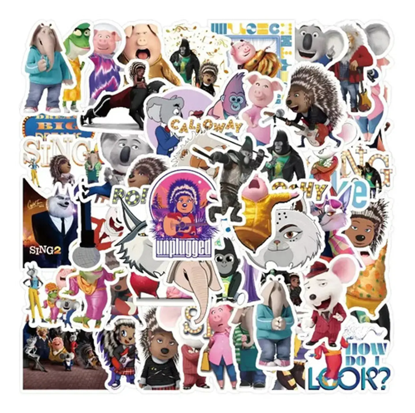 Sing - Set De 50 Stickers / Calcomanias / Pegatinas 5