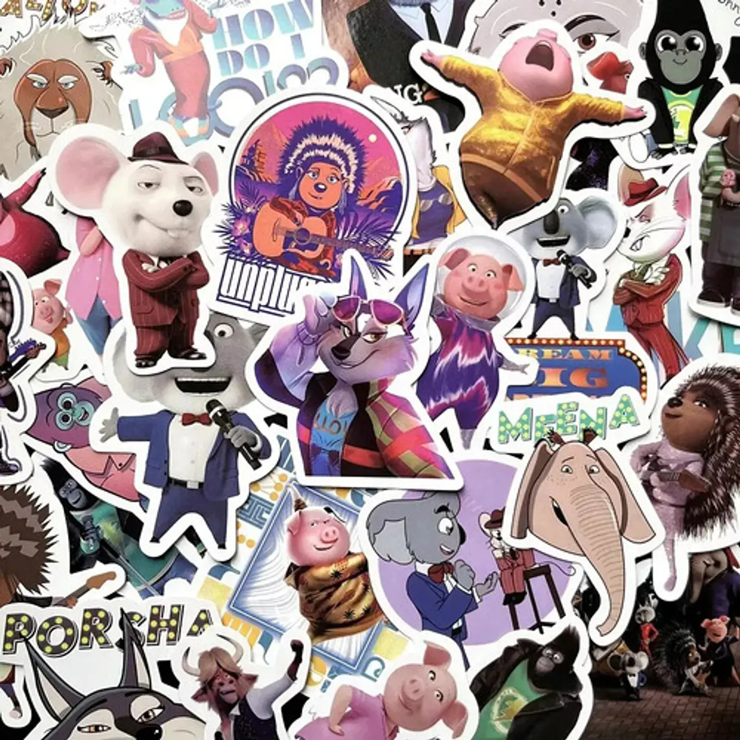 Sing - Set De 50 Stickers / Calcomanias / Pegatinas 7
