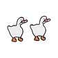 Aros Aretes Pendientes Pato Malo Kawaii / Acero Quirúrgico - Miniatura 1