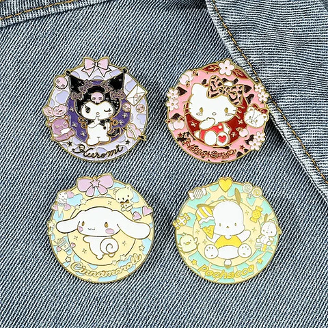 Pins De Pochacco / Hello Kitty / Broches (pines) Metálicos