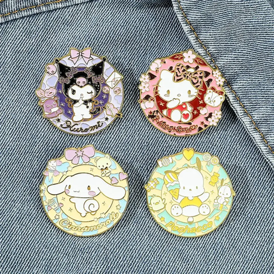 Pins De Pochacco / Hello Kitty / Broches (pines) Metálicos 2