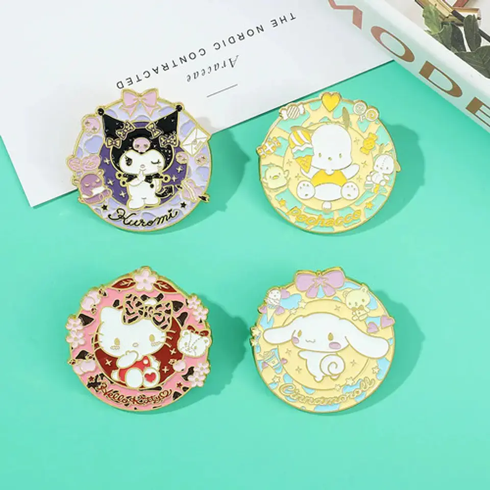Pins De Pochacco / Hello Kitty / Broches (pines) Metálicos 5