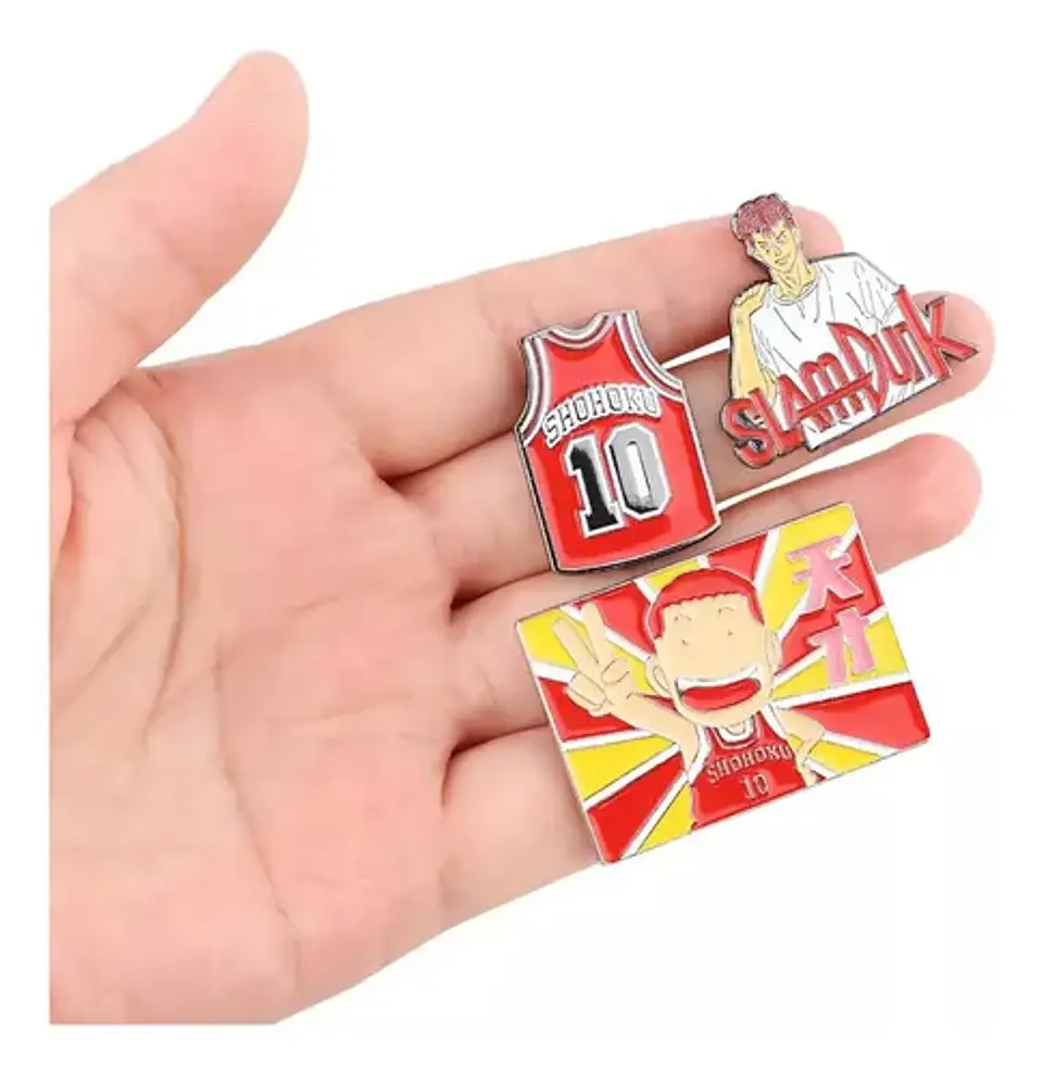 Pins De Hanamichi Sakuragi  / Slam Dunk / Broches Metálicos 6