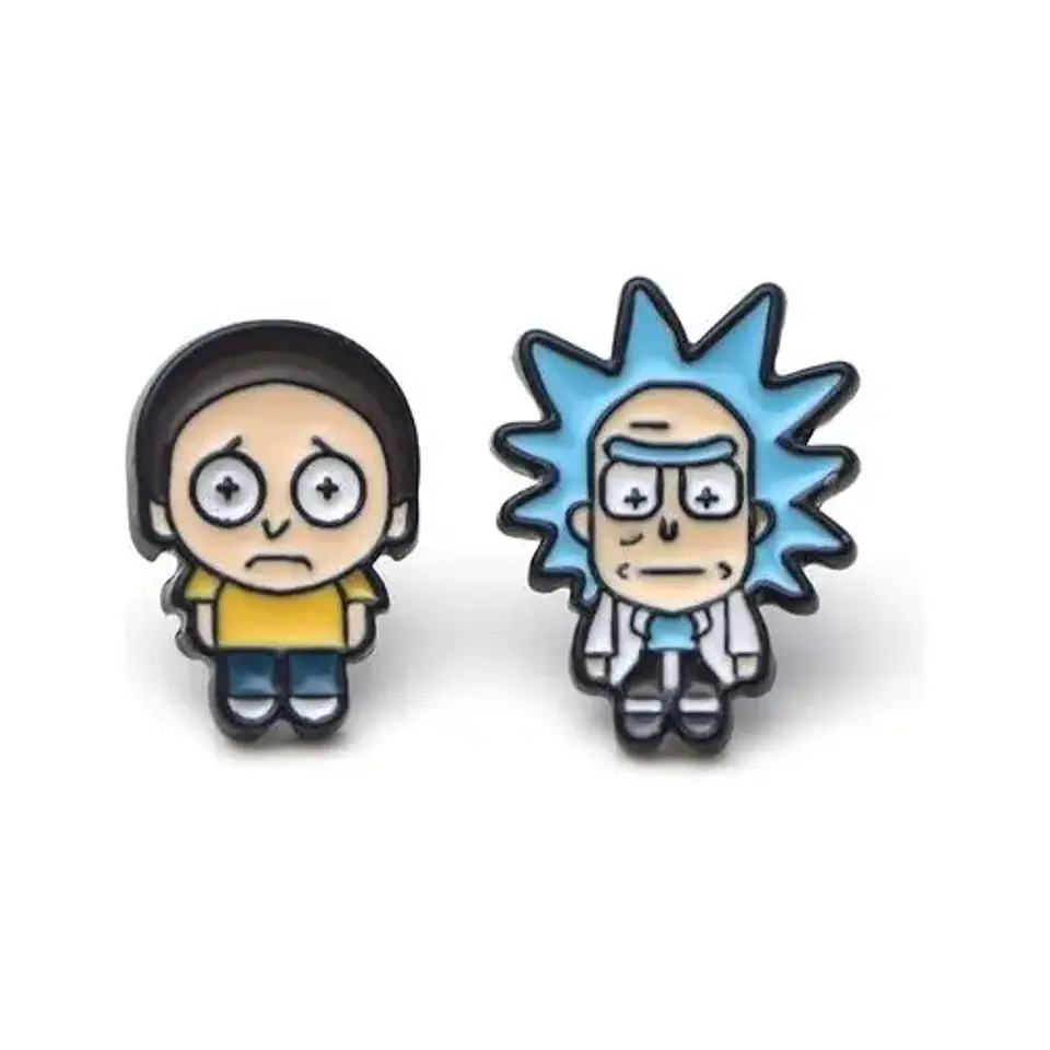 Aros Aretes Pendientes Rick And Morty / Acero Quirúrgico 1