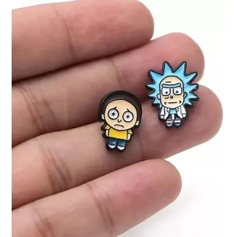 Aros Aretes Pendientes Rick And Morty / Acero Quirúrgico