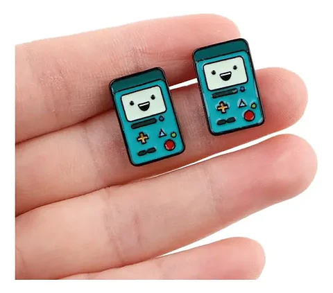 Aros Aretes Pendientes Bmo Adventure Time / Acero Quirúrgico