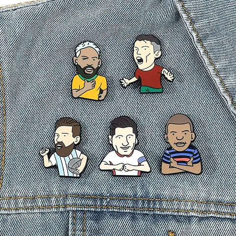 Pins De Neymar / Futbol / Broches Metálicos (pines)