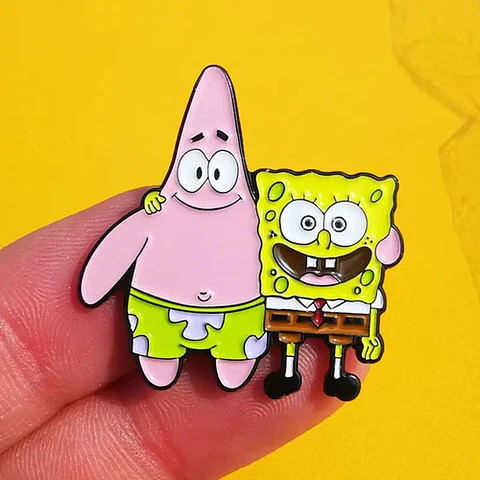 Pins De Patricio Estrella / Bob Esponja / Broches Metálicos