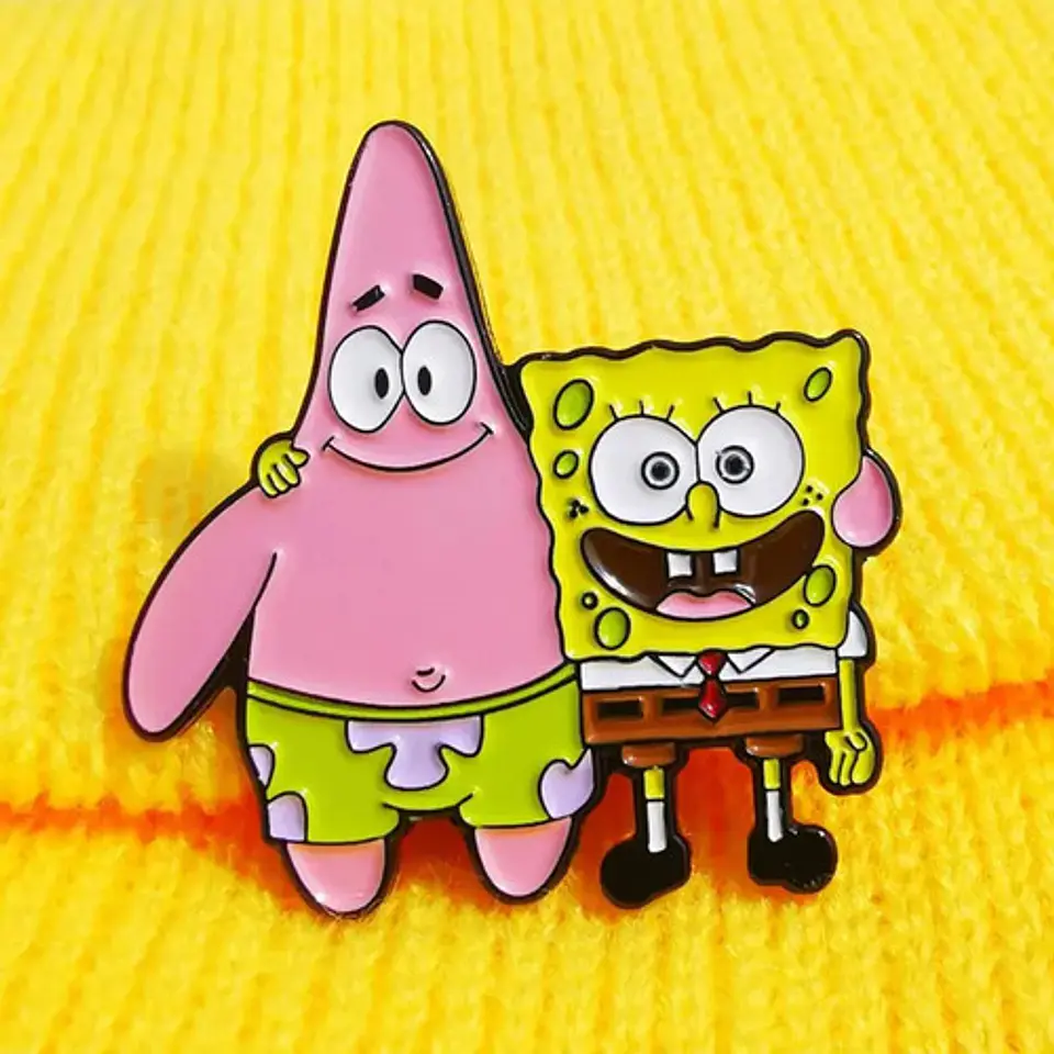 Pins De Patricio Estrella / Bob Esponja / Broches Metálicos 3