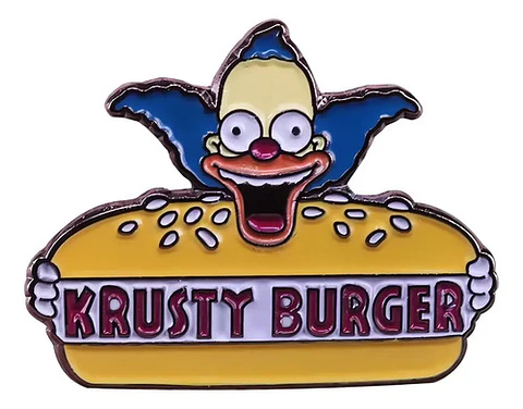 Pins De Krusty El Payaso / Los Simpson / Broches Metálicos