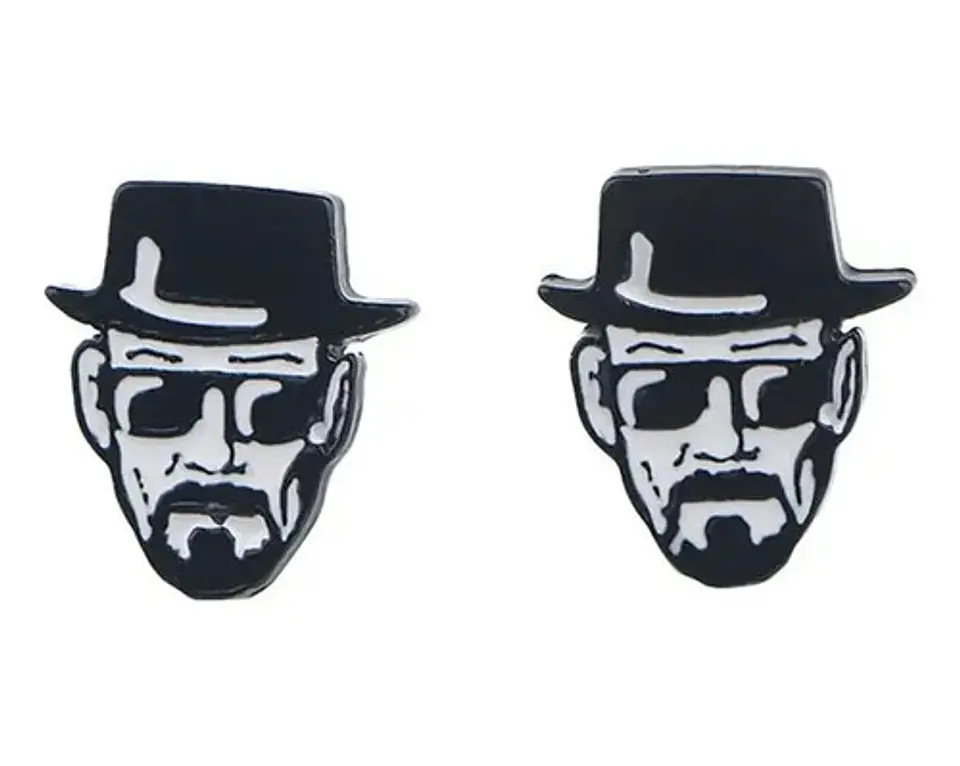Aros Aretes Pendientes De Walter White / Acero Quirúrgico 1