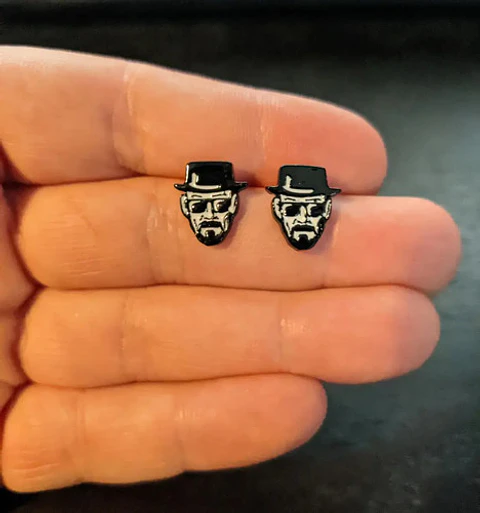 Aros Aretes Pendientes De Walter White / Acero Quirúrgico