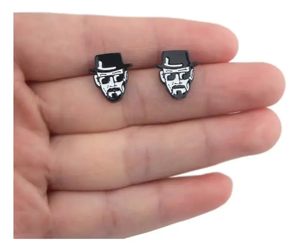 Aros Aretes Pendientes De Walter White / Acero Quirúrgico 3