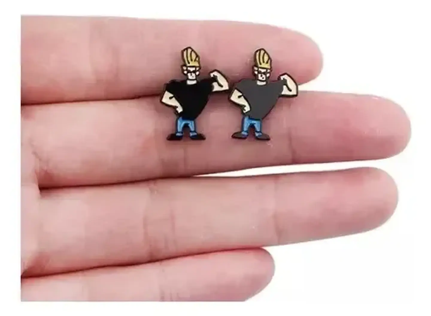 Aros Aretes Pendientes De Johnny Bravo / Acero Quirúrgico 3