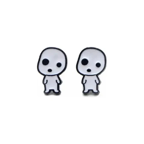 Aros Aretes Pendientes De Kodama Kawaii / Acero Quirúrgico